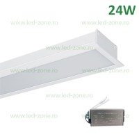 ILUMINAT DE SIGURANTA CU LED - Reduceri Corp LED 24W Liniar Incastrat EL-S77 Alb Emergenta Promotie